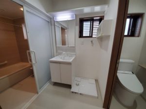 水廻りを一か所にまとめて動線がスムーズになりました