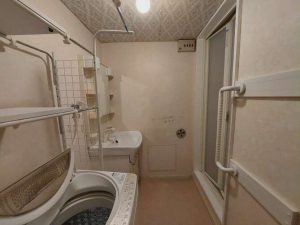 洗剤など納める収納スペースがありません。