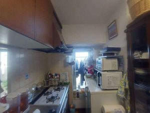 家電収納が圧迫して家事動線を塞いでいました